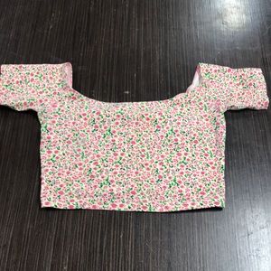 Floral off the shoulder crop top